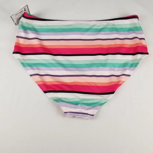 California Sunshine Multi Color Striped Swimsuit Bikini Bottoms. 1X - Picture 2 of 6